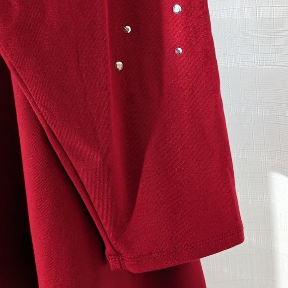 Cupio Women's Shimmery  Red Top Blouse Size 1X NWT - Picture 4 of 9
